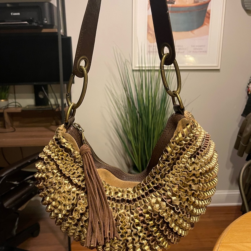 Diane von Furstenberg - Small Stephanie Metallic Chainlink Hobo Shoulder Bag